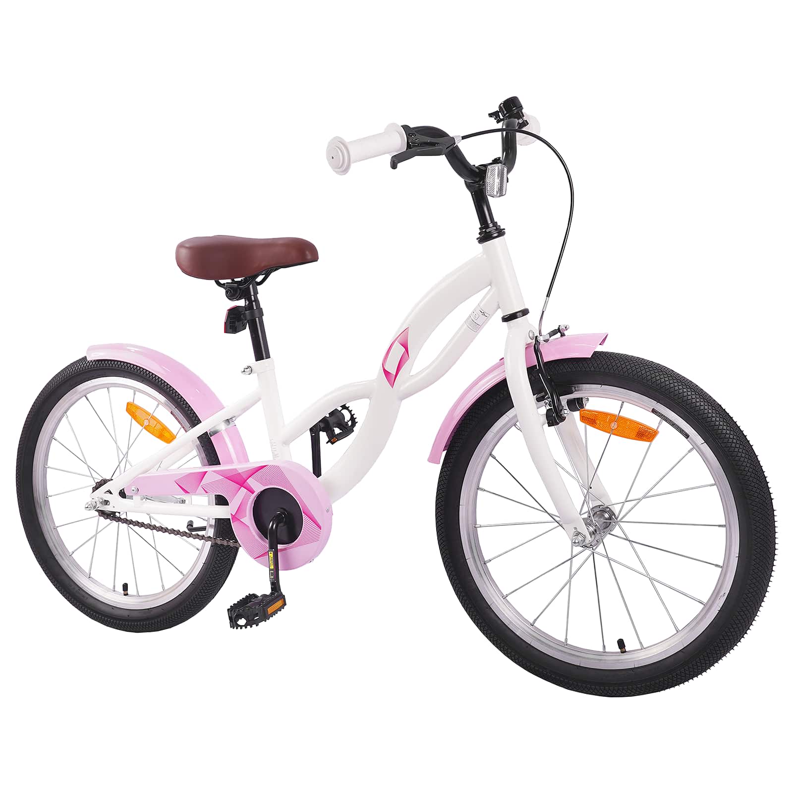 Bicicletta per bambini VidaXL 20 pollici per 6-11 anni bianca