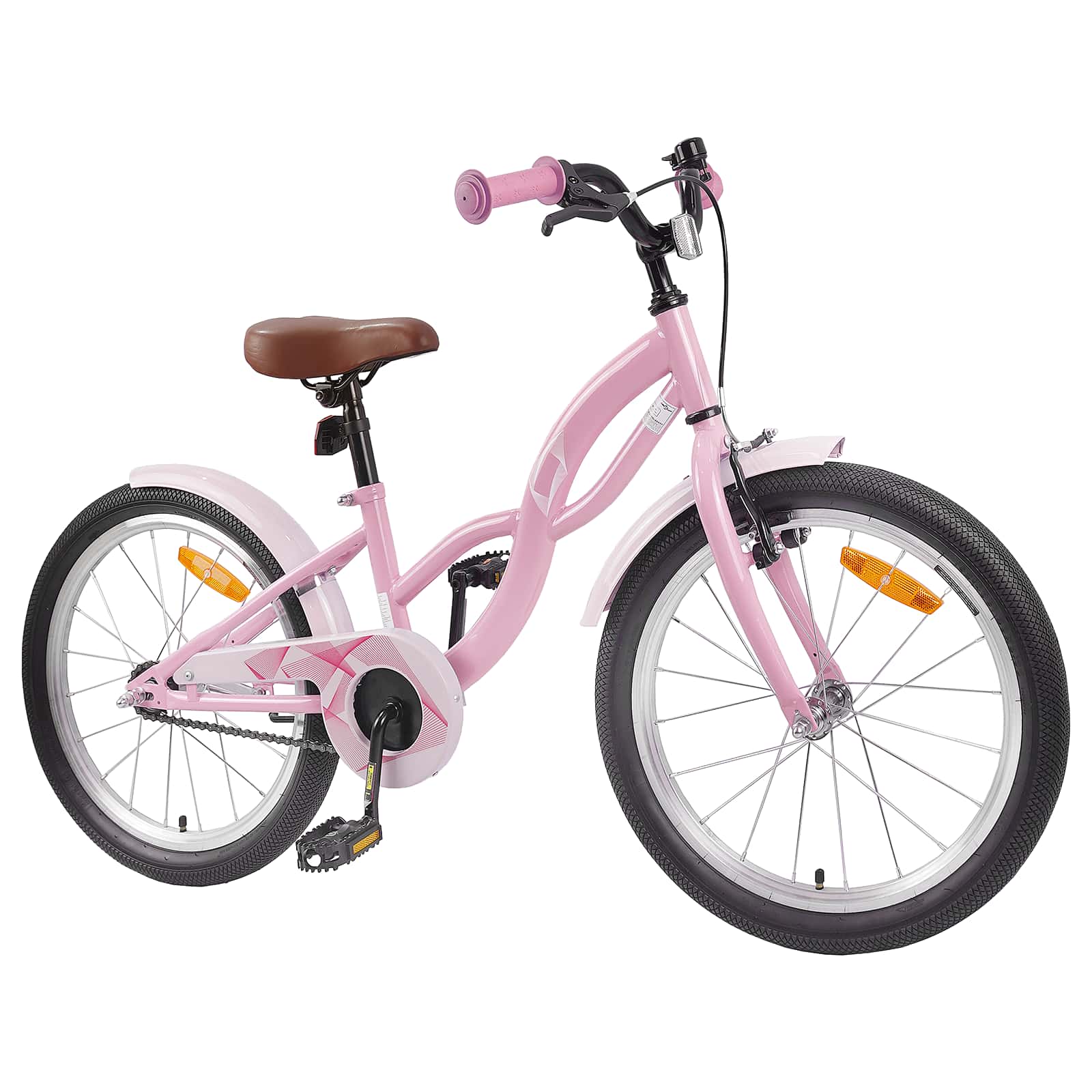Vidaxl kinderfiets 20 inch voor 6-11 jaar oud lichtroze