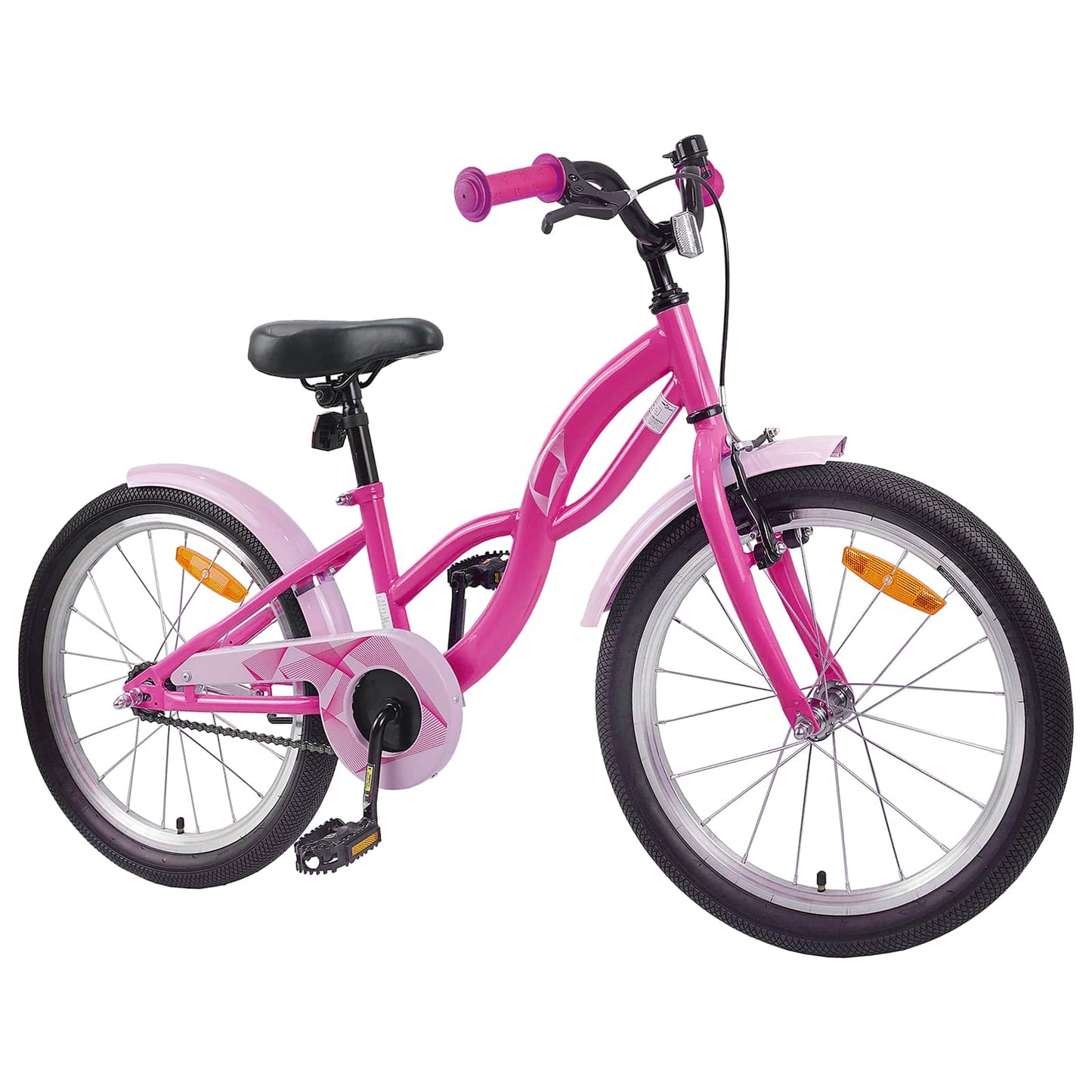 Vidaxl kinderfiets 20 inch voor 6-11 jaar oud donkerroze
