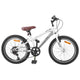 Vidaxl mountainbike 24 inch 6-speed voor 8-12 jaar oud wit