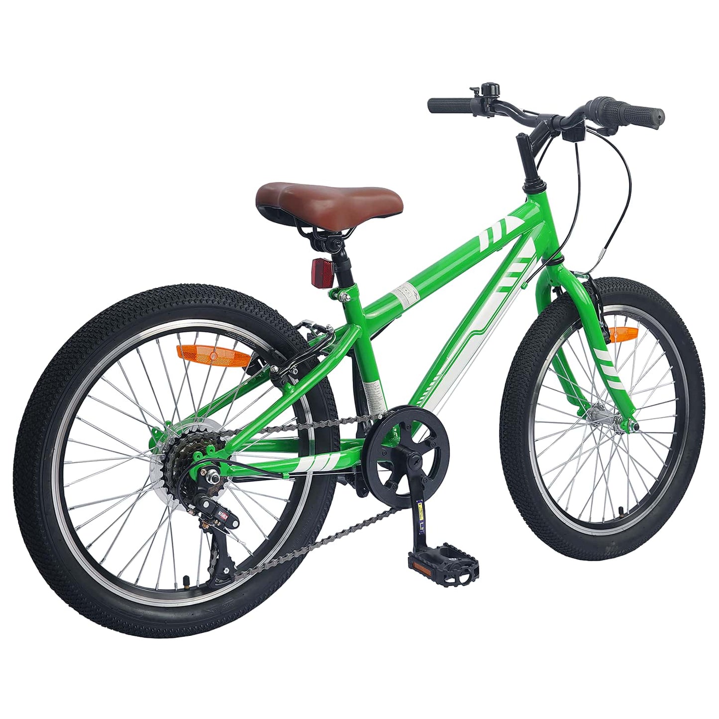 Vidaxl mountainbike 24 inch 6-speed voor 8-12 jaar oud groen