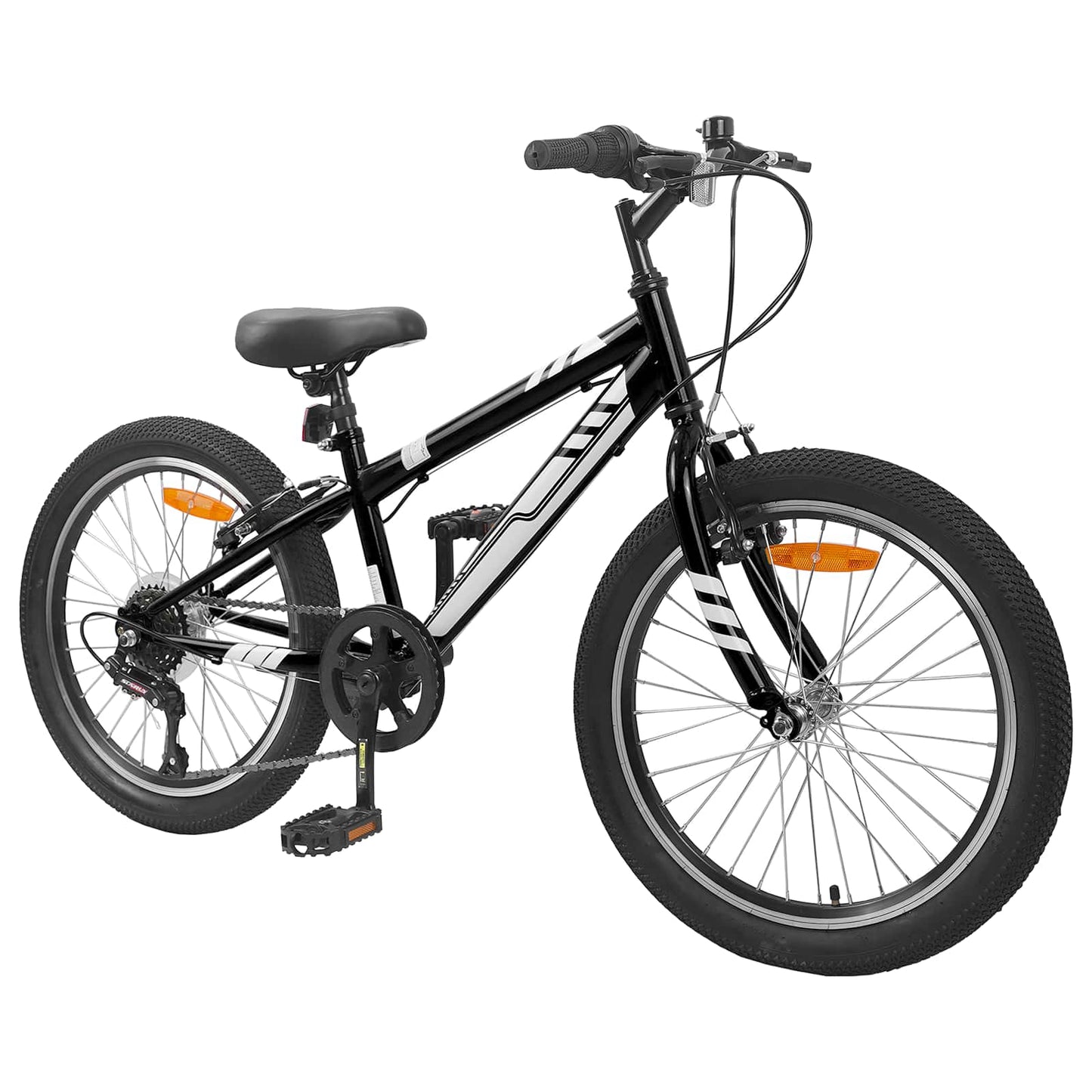 Mountain bike VidaXL 20 pollici 6 velocità per 5-8 anni nera