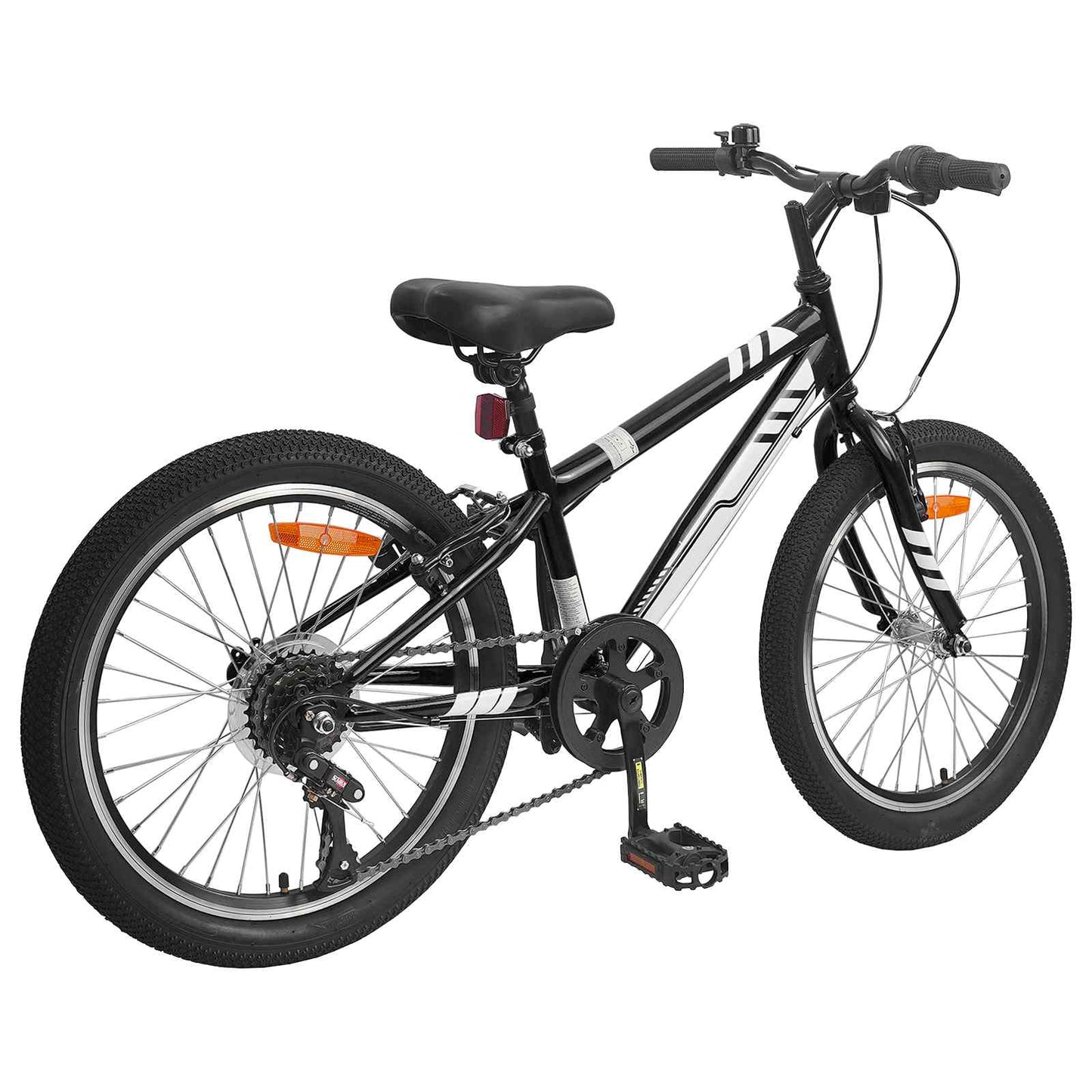 Mountain bike VidaXL 20 pollici 6 velocità per 5-8 anni nera