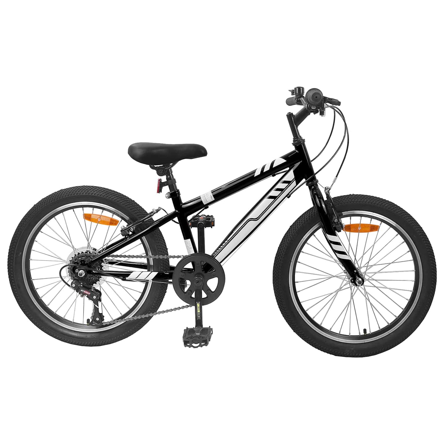 Mountain bike VidaXL 20 pollici 6 velocità per 5-8 anni nera