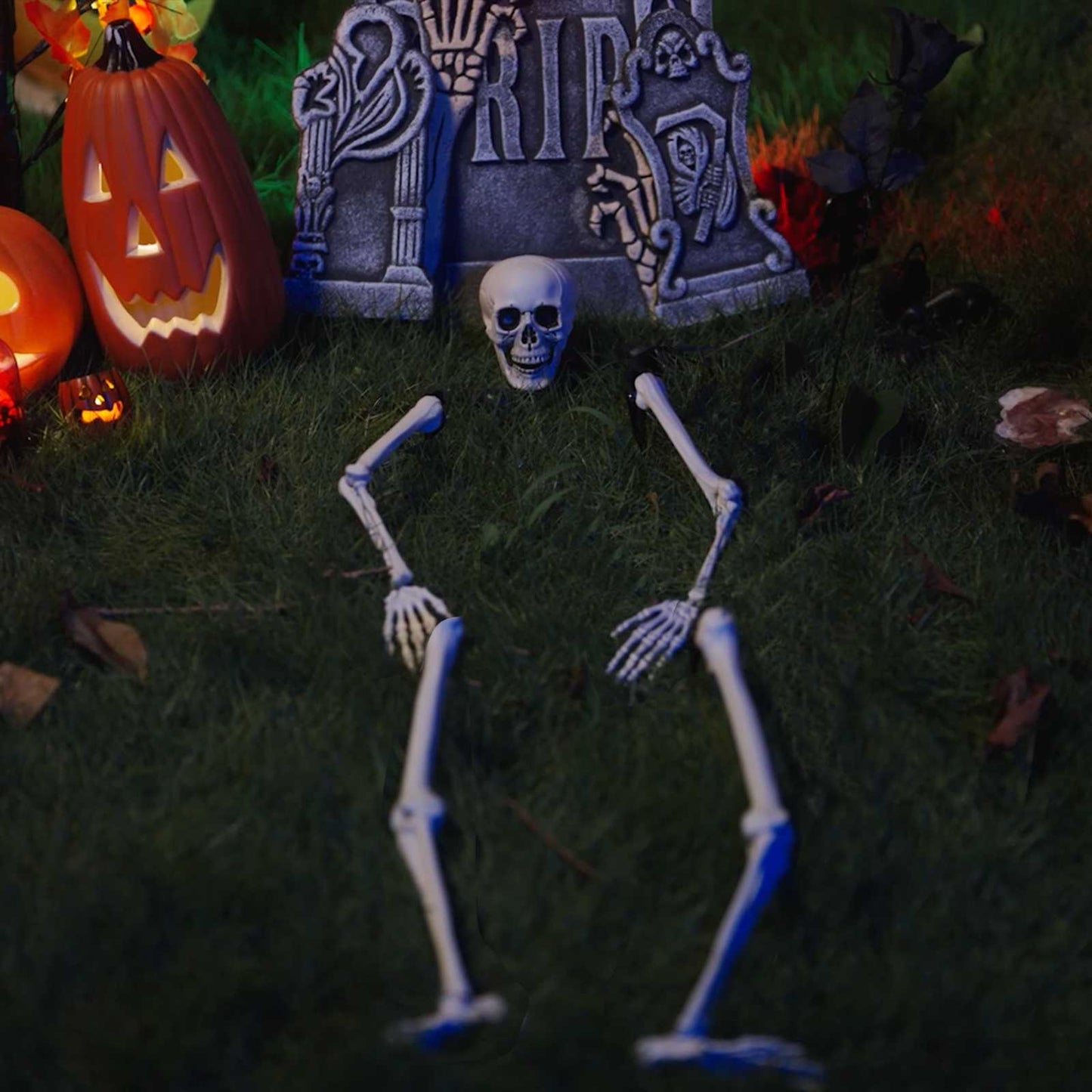Vidaxl halloween skelet wit 45,5 x 13 cm kunststof