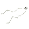 VidaXL Scheletro di Halloween bianco 45,5 x 13 cm in plastica