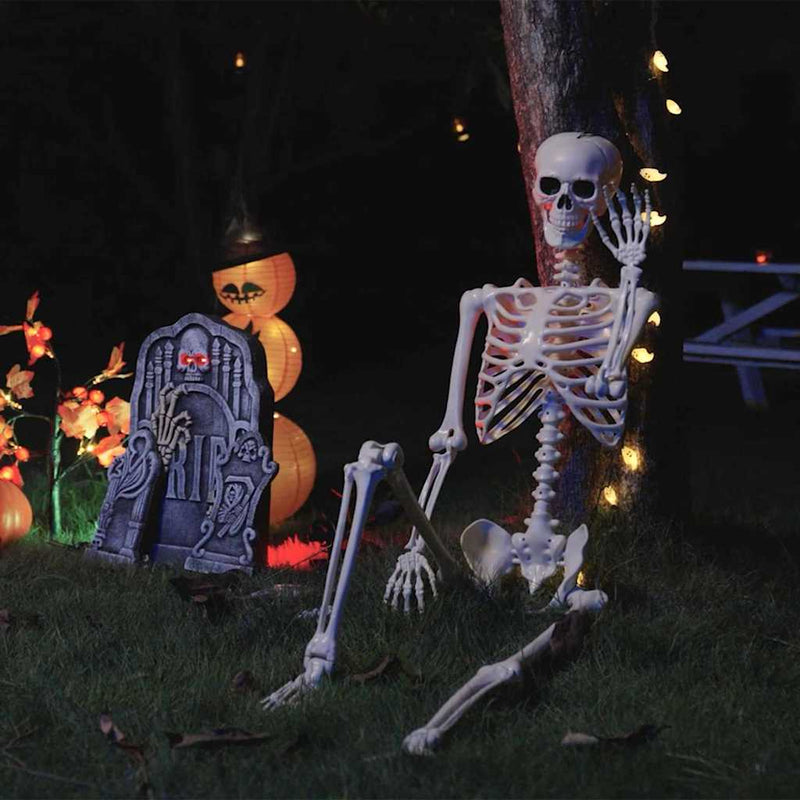 VidaXL scheletro di halloween 2 pezzi bianco 85 cm in PVC