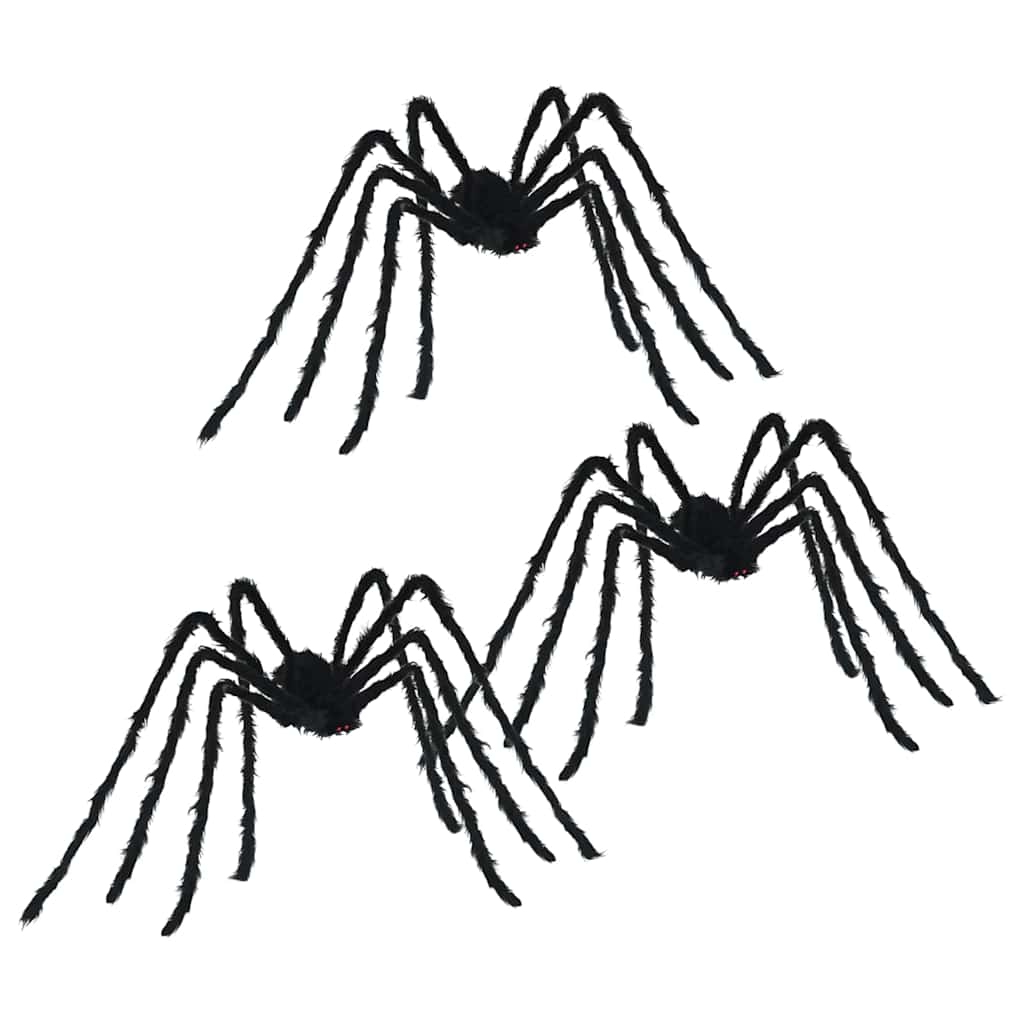 Vidaxl halloween spin decoratie 3 pcs zwart 200 cm polyester en staal