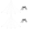 Vidaxl decoración araña halloween con telarañas 2 piezas poliéster blanco y negro