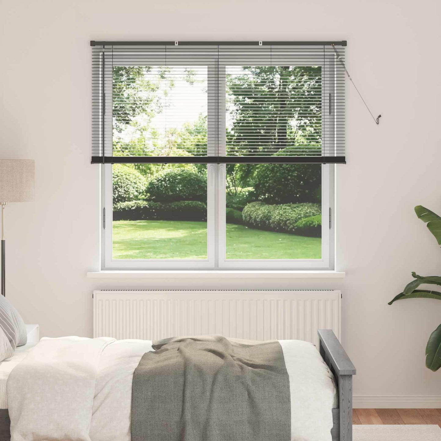 Vidaxl venetiaanse blind verstelbaar zilvergrijs 150 x 160 cm pvc