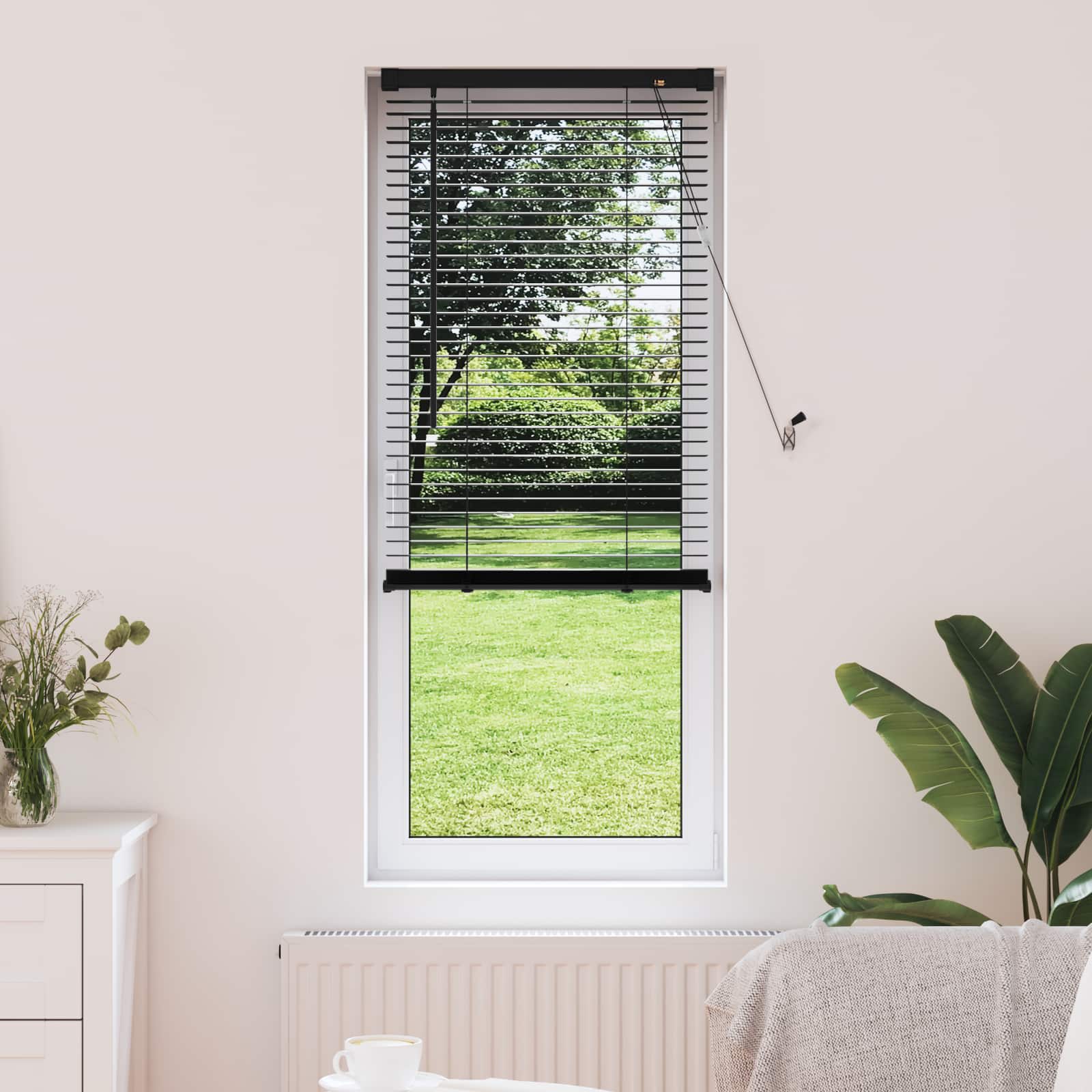 Vidaxx persiana veneciana regulable negro 150 x 60 cm PVC