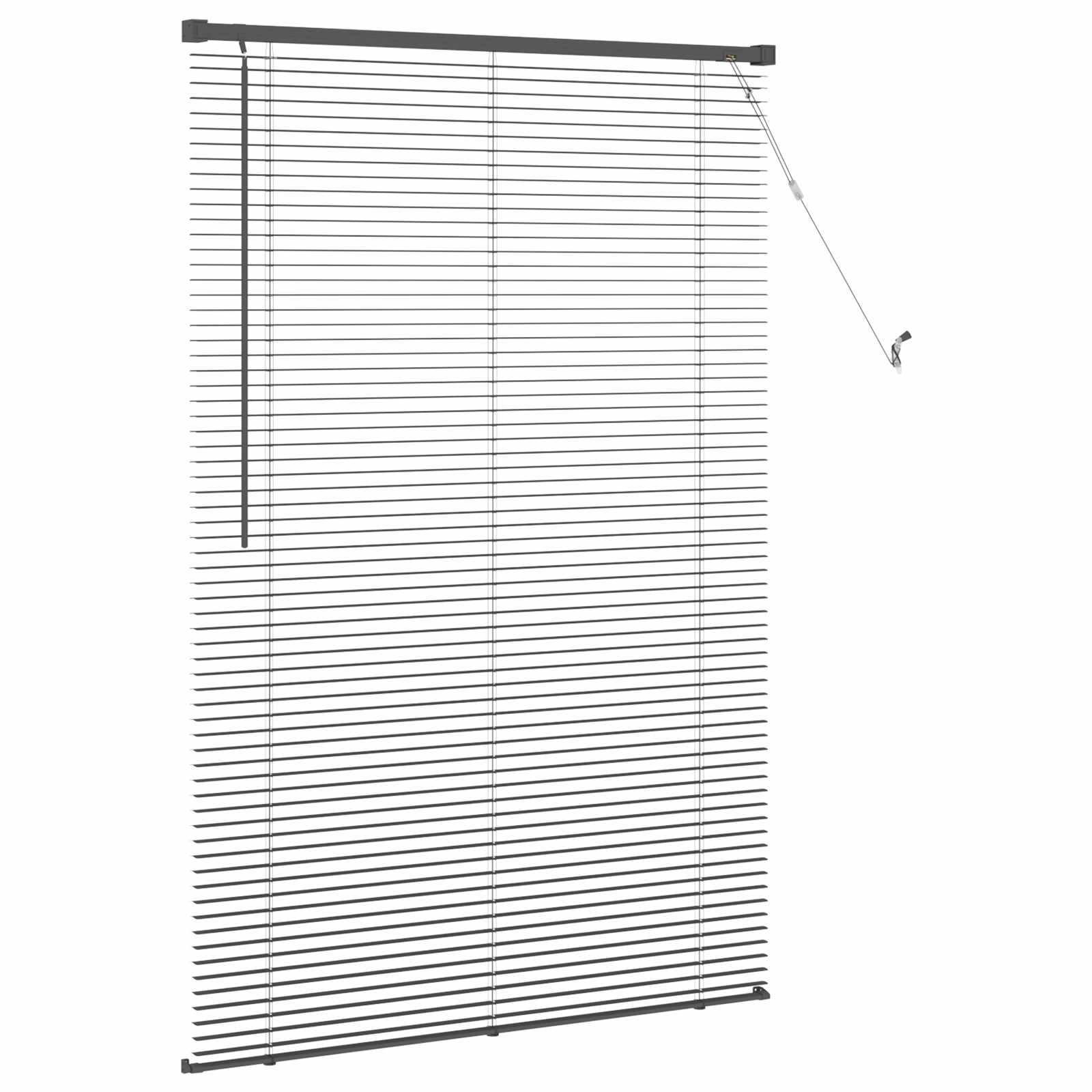 Tenda veneziana Vidaxx regolabile nera 150 x 90 cm PVC