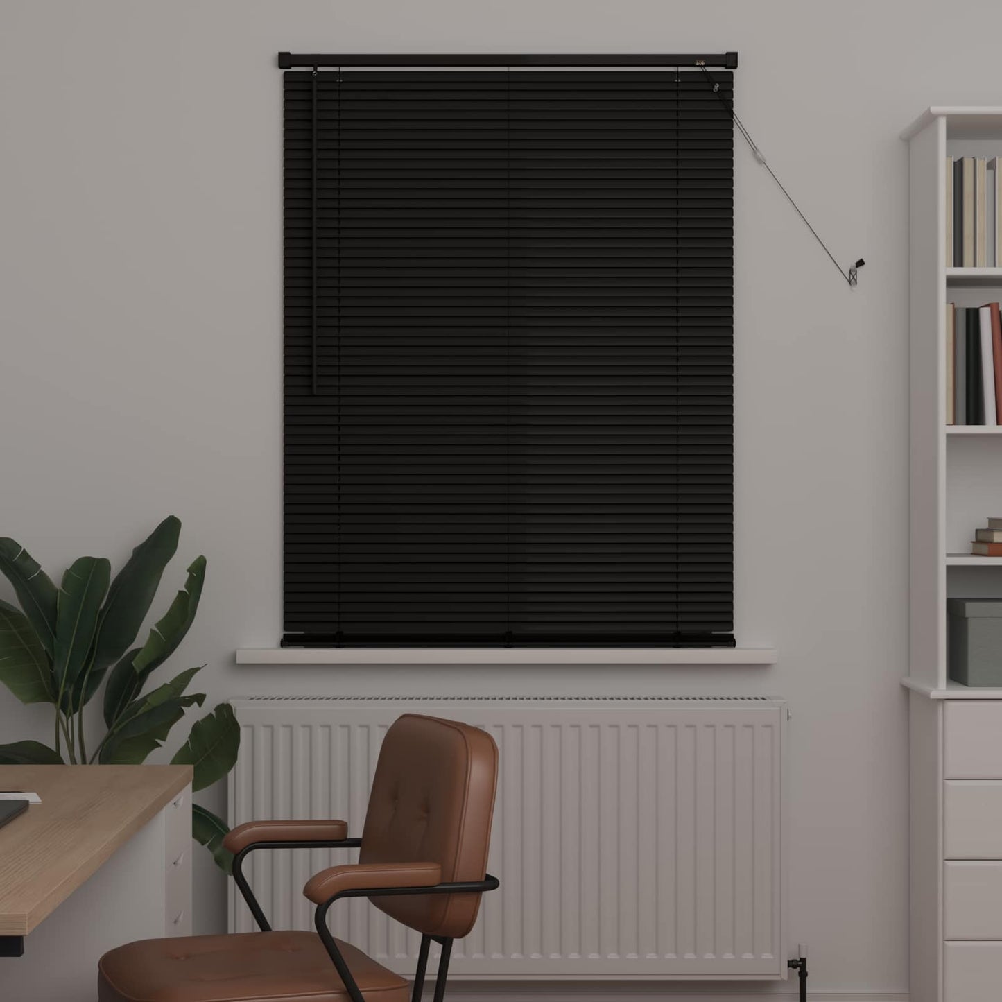 Tenda veneziana Vidaxx regolabile nera 150 x 100 cm PVC