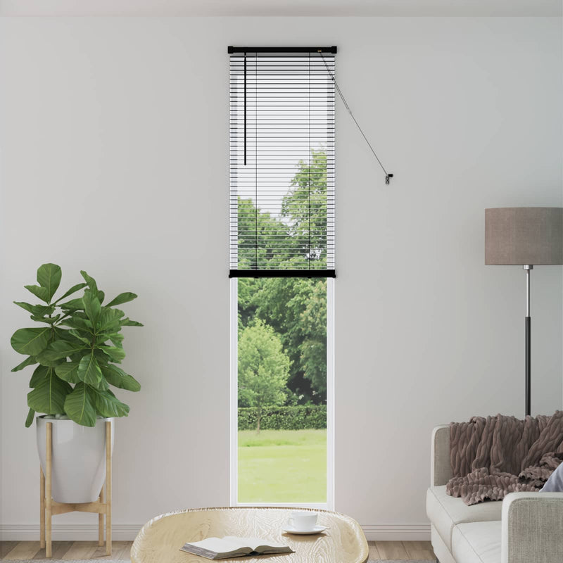 Vidaxl venetiaanse blind verstelbaar zwart 213 x 40 cm pvc