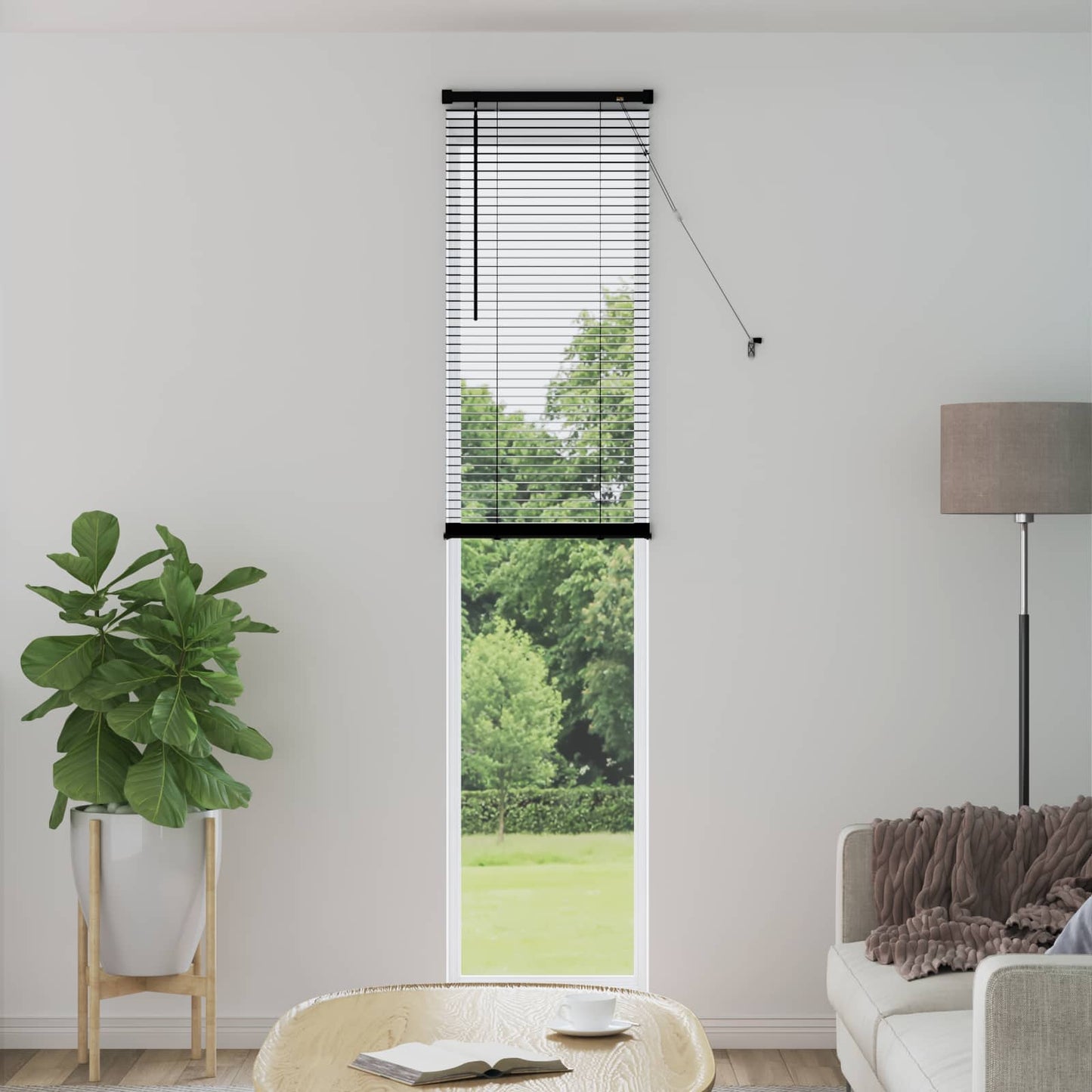 Vidaxl venetiaanse blind verstelbaar zwart 213 x 60 cm pvc