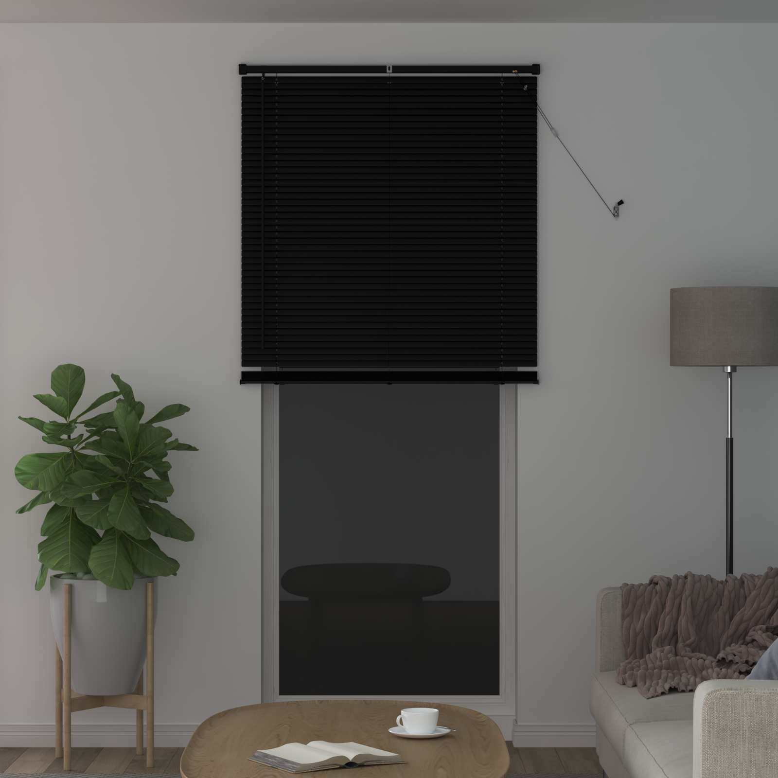 Vidaxl venetiaanse blind verstelbaar zwart 213 x 100 cm pvc