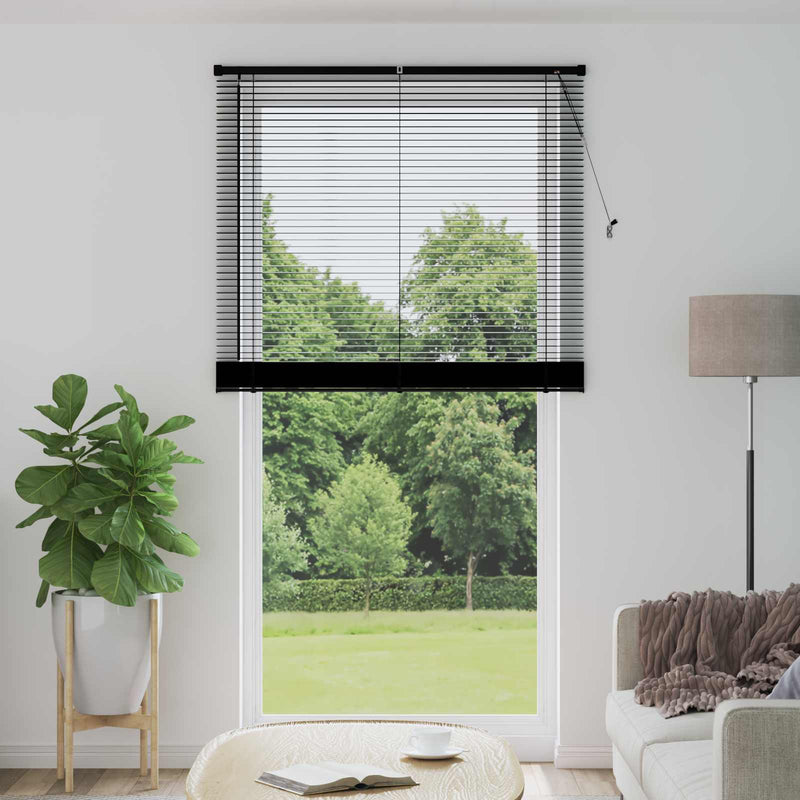 Vidaxl venetiaanse blind verstelbaar zwart 213 x 110 cm pvc