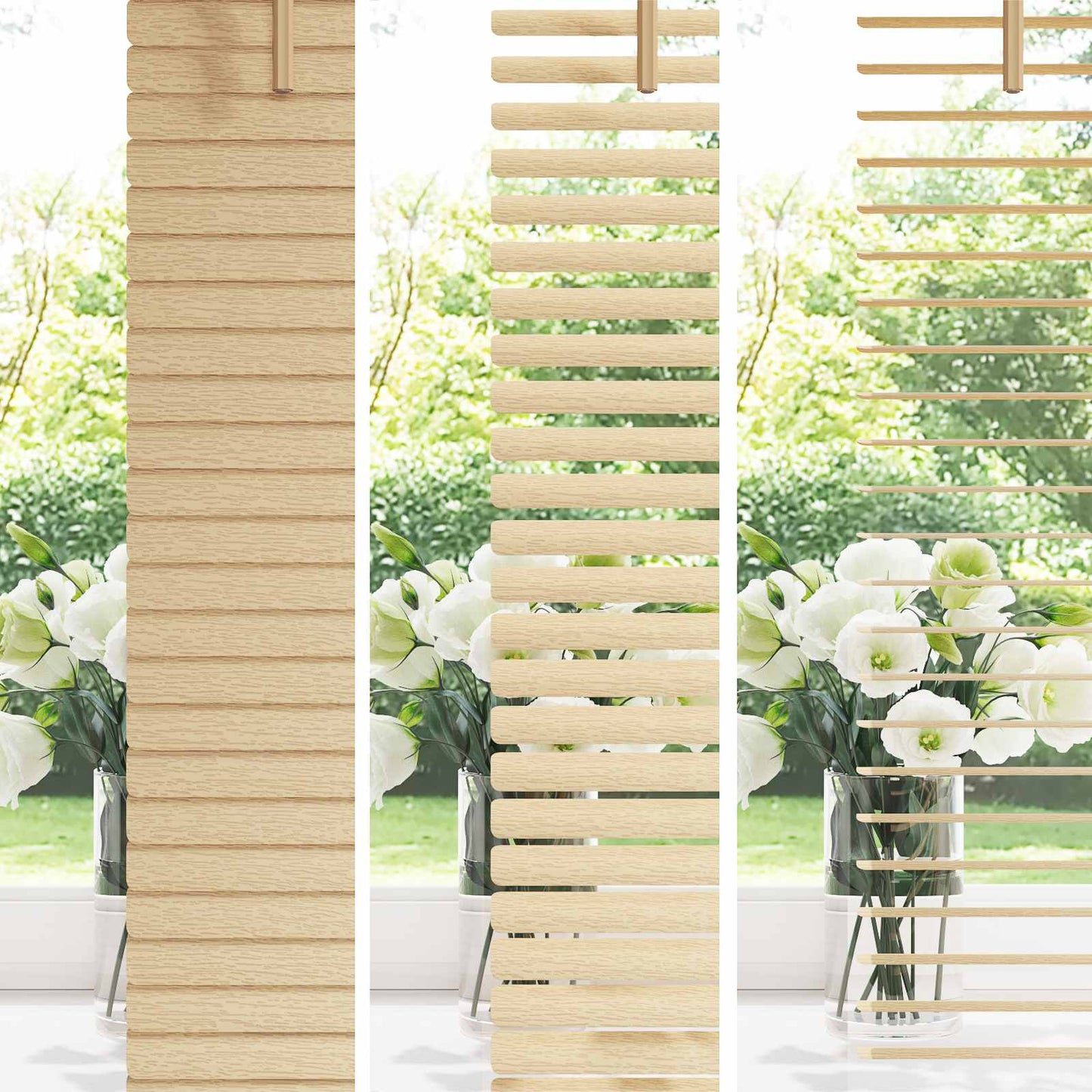 Vidaxl venetiaanse blind lichtbruin met patroon 213 x 40 cm pvc