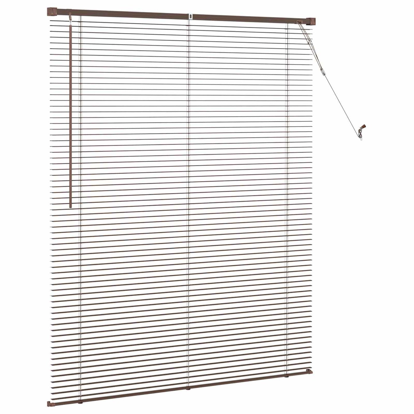 Vidaxl venetiaanse blind donkerbruin met patroon 150 x 110 cm pvc