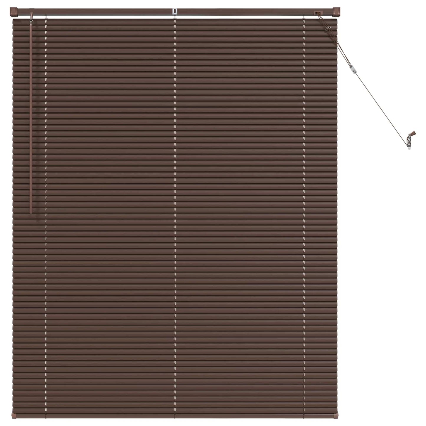Tenda veneziana Vidaxx marrone scuro con motivo 150 x 120 cm in PVC