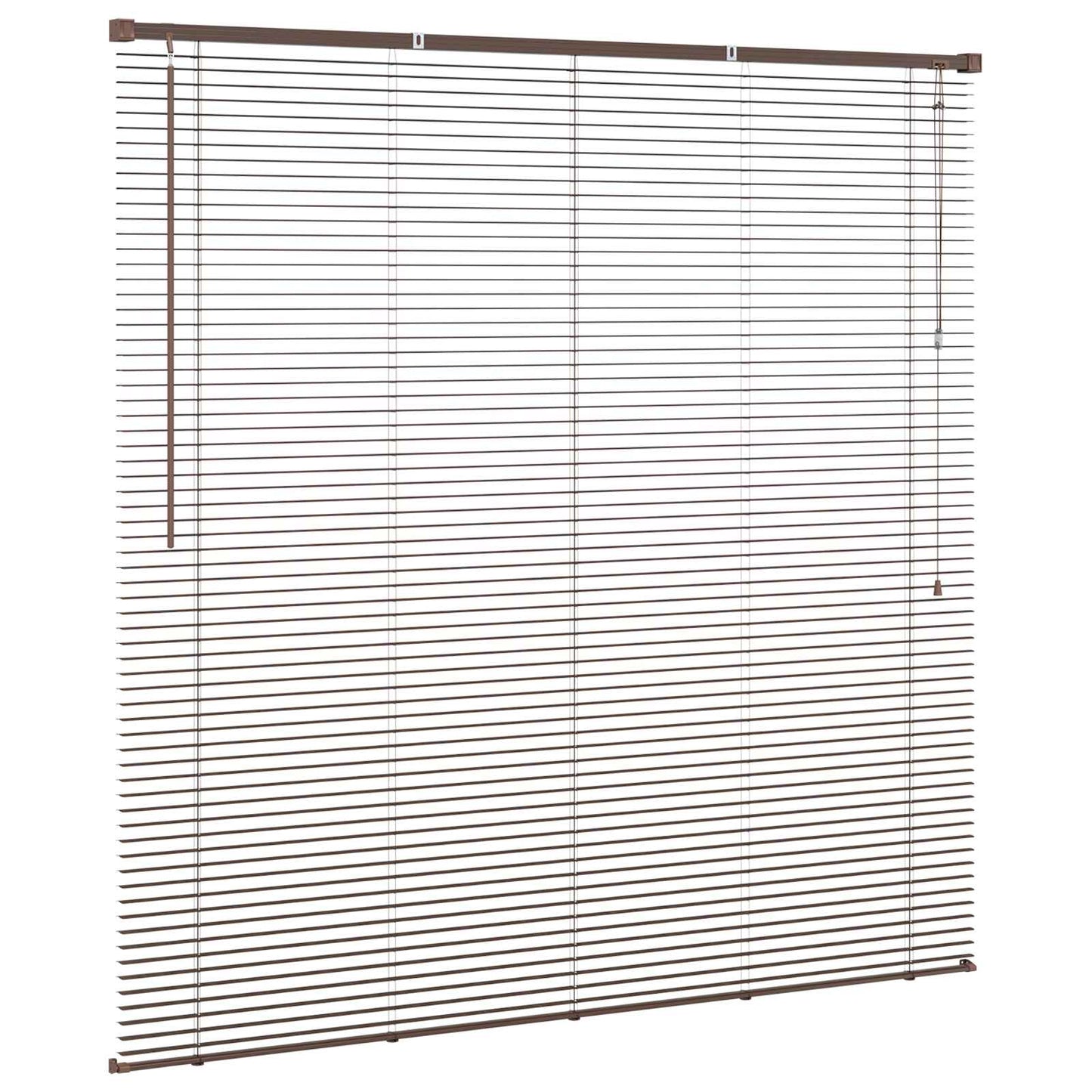 Vidaxx persiana veneciana marrón oscuro con estampado 150 x 150 cm PVC