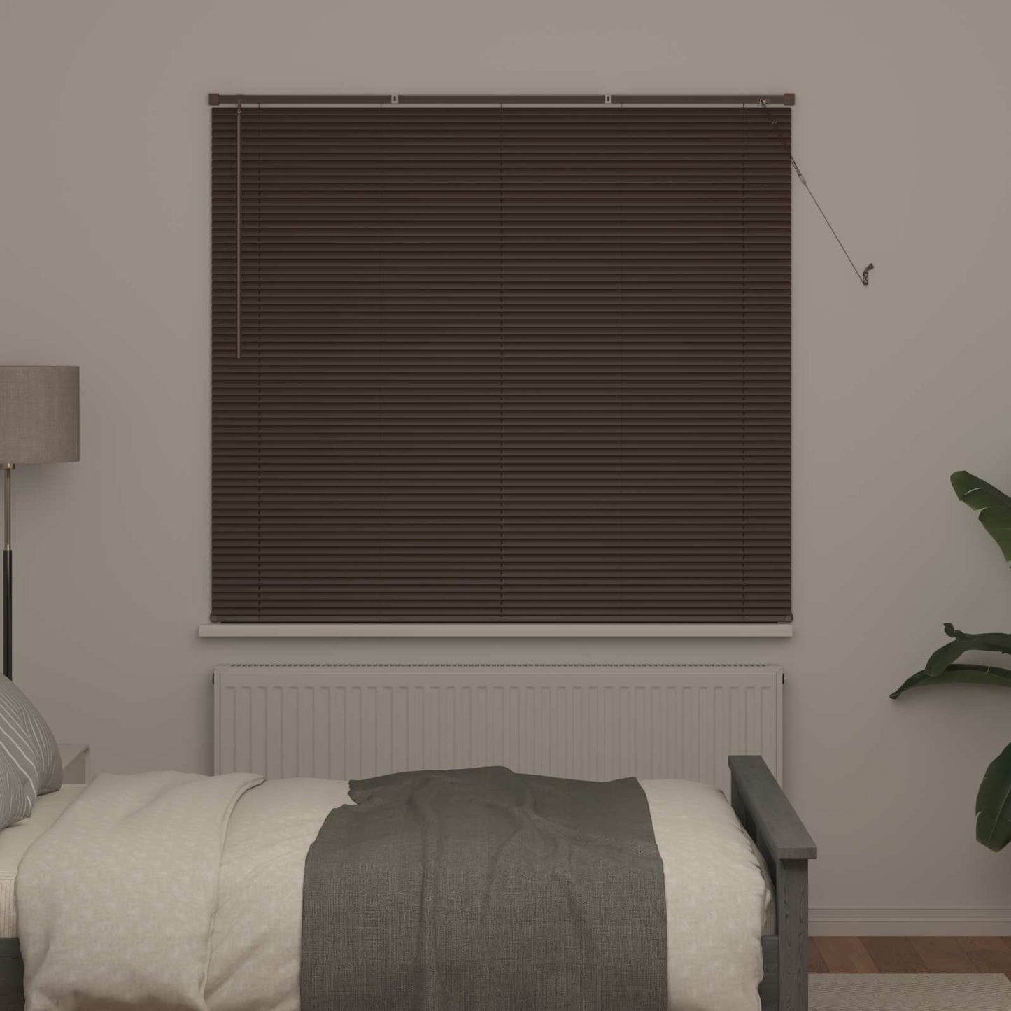 Tenda Vidaxxl marrone scuro con motivo legno 160 x 150 cm in PVC