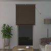 Vidaxl venetiaanse blind donkerbruin met patroon 213 x 80 cm pvc