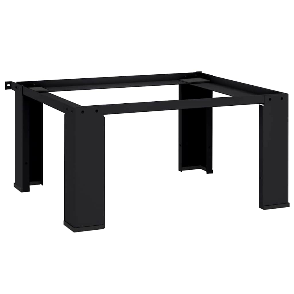 Base per lavatrice Vidaxx nera 64 x 55 x 32,5 cm in acciaio