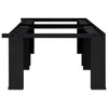Base per lavatrice Vidaxl 2 pz nero 127 x 54,5 x 32,5 cm acciaio