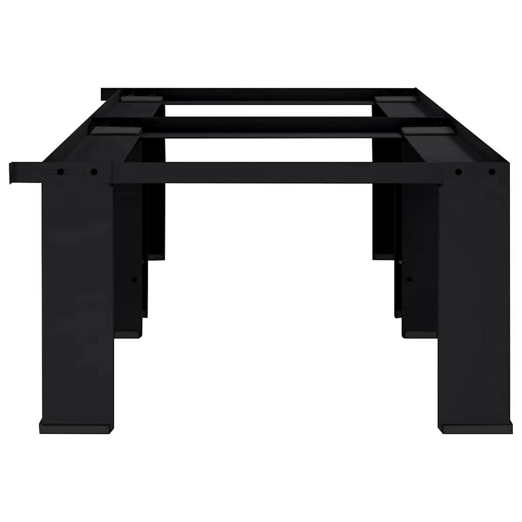 Base per lavatrice Vidaxl 2 pz nero 127 x 54,5 x 32,5 cm acciaio