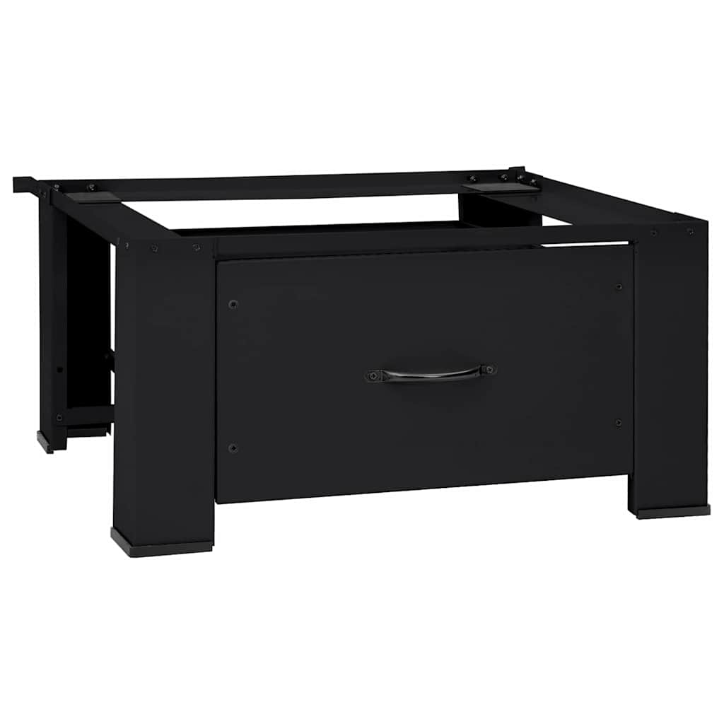 Base per lavatrice Vidaxx nera 64 x 55 x 32,5 cm in acciaio