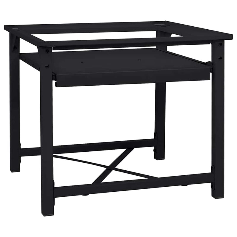 Vidaxl wasmachine pedestal zwart 60 x 56 x 52 cm staal