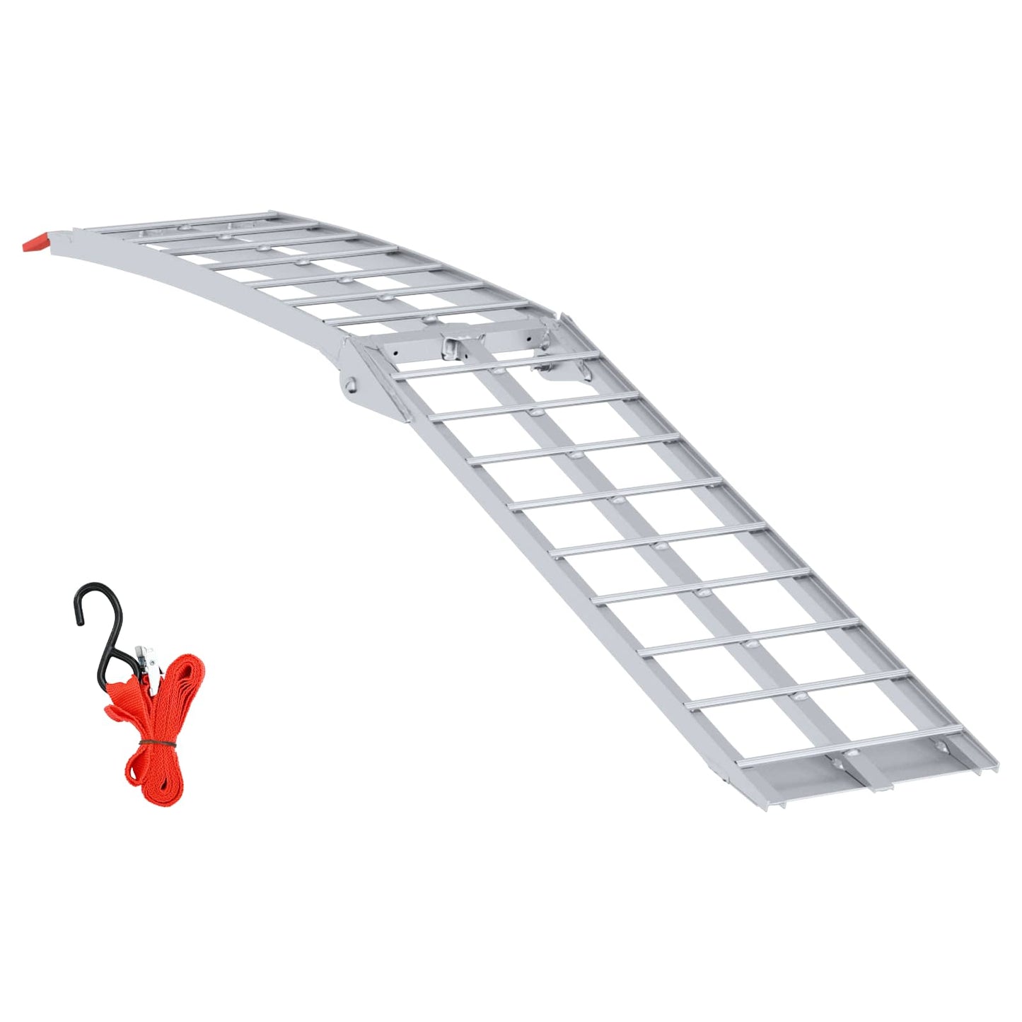 Rampa per moto Vidaxl argento 180 x 28 x 5 cm in alluminio