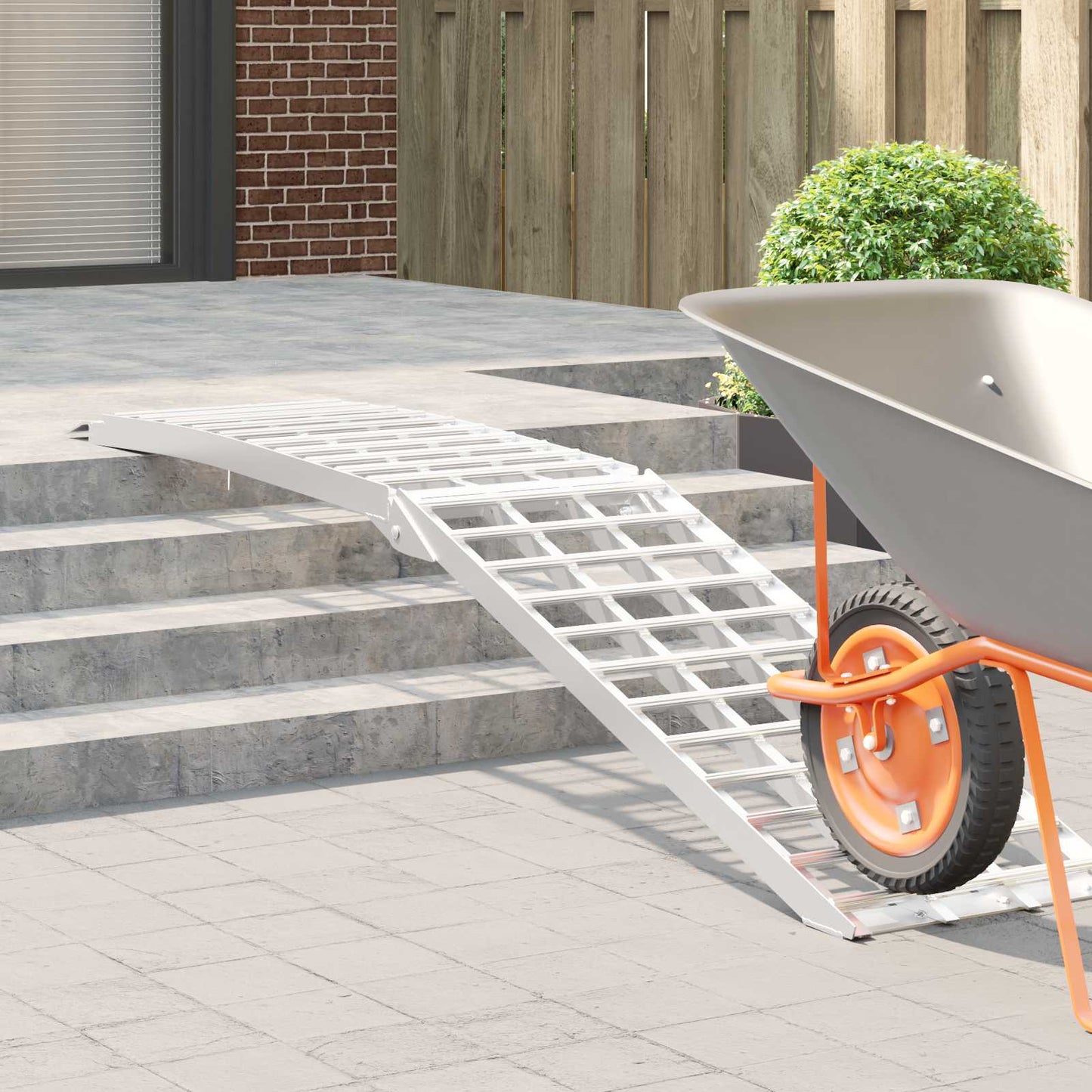 Rampa per moto Vidaxl 680 kg argento 230 x 44 x 5 cm alluminio