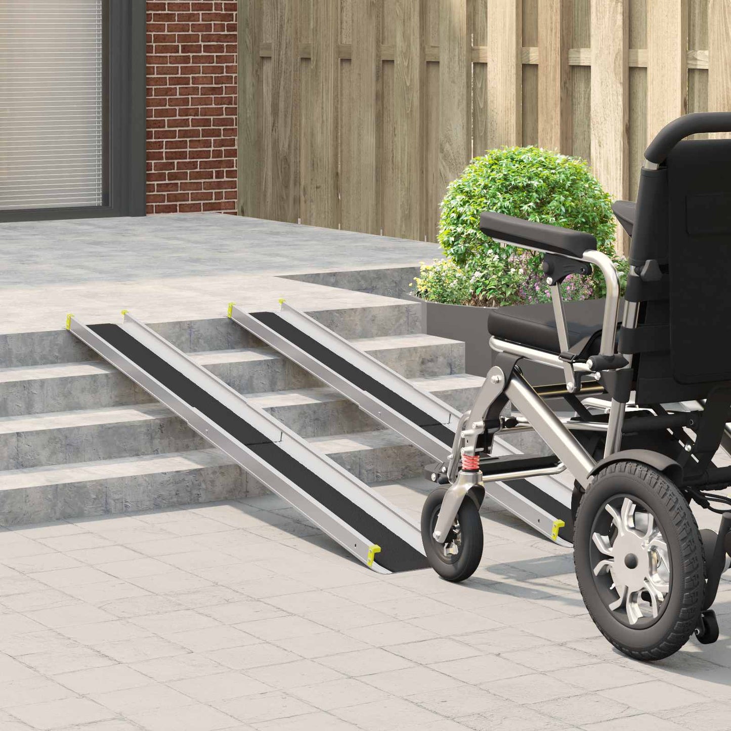 Rampa Vidaxx per sedie a rotelle 270 kg 2 pezzi nero 183 x 19 x 5,6 cm