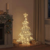 VidaXL albero di Natale con 100 LED bianco caldo da 120 cm in acrilico
