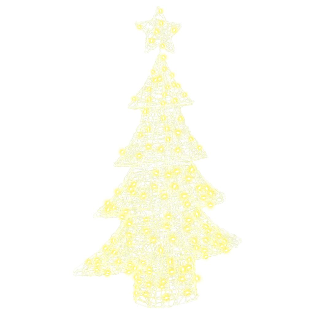 VidaXL albero di Natale con 100 LED bianco caldo da 120 cm in acrilico