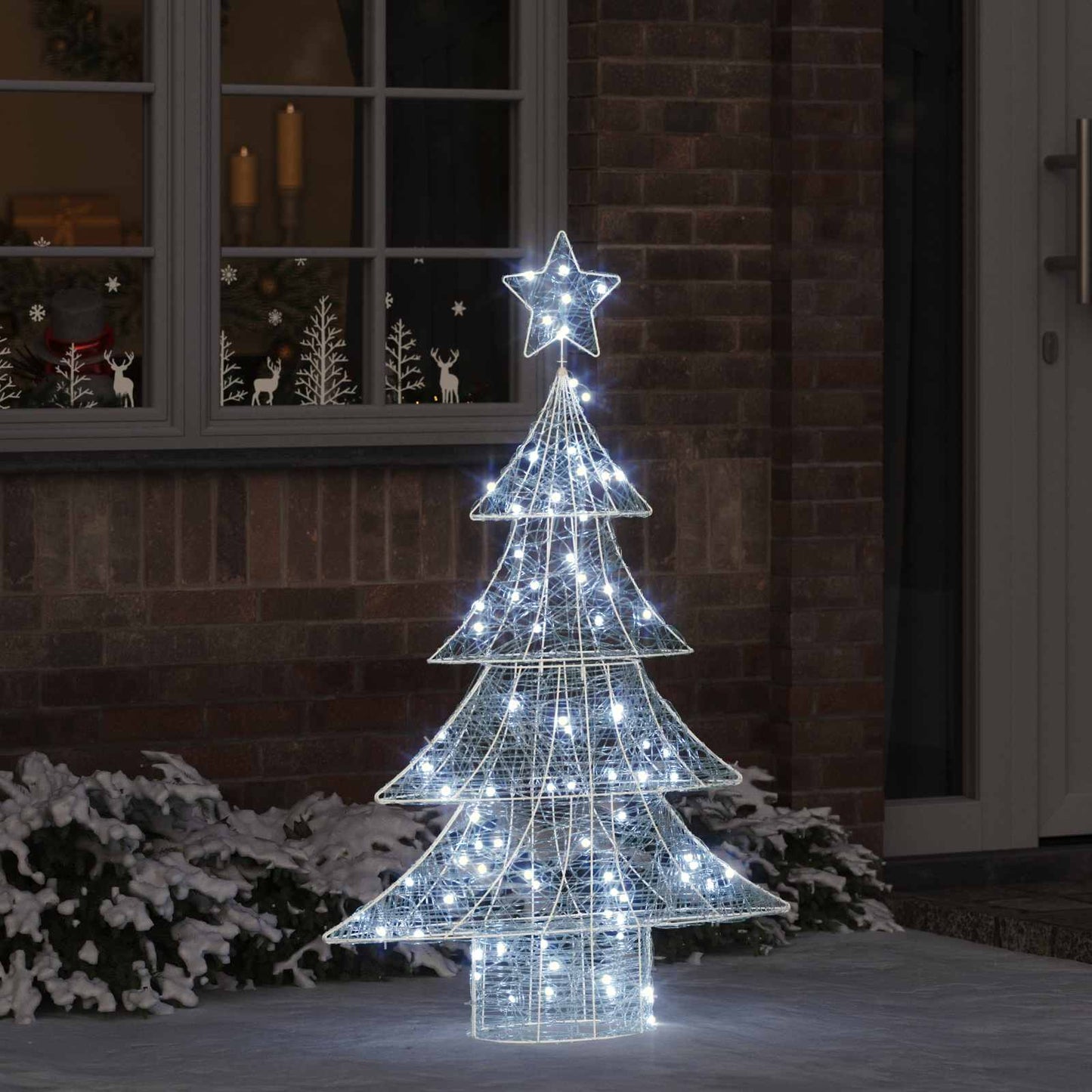 VidaXL Albero di Natale con 100 LED bianco freddo da 120 cm in acrilico