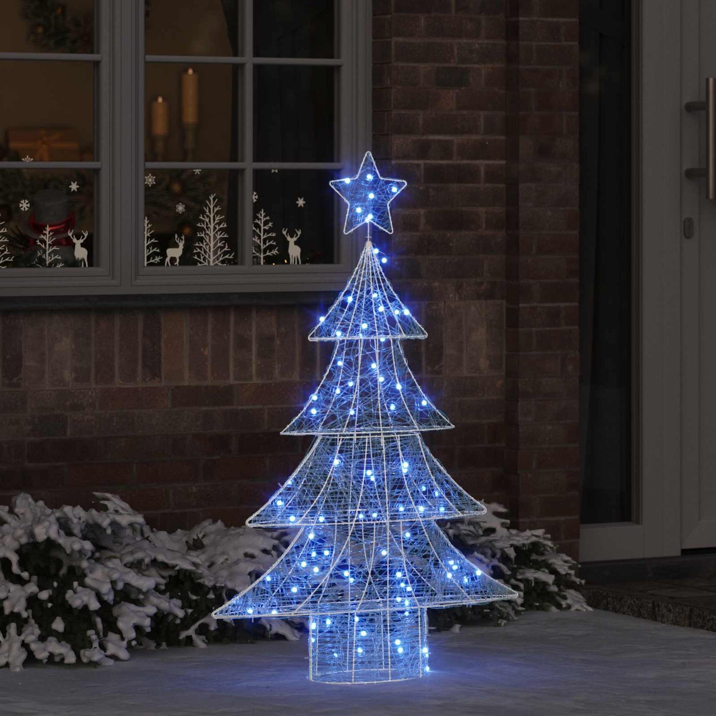 VidaXL Árbol de Navidad con 100 LED azul 120 cm acrílico