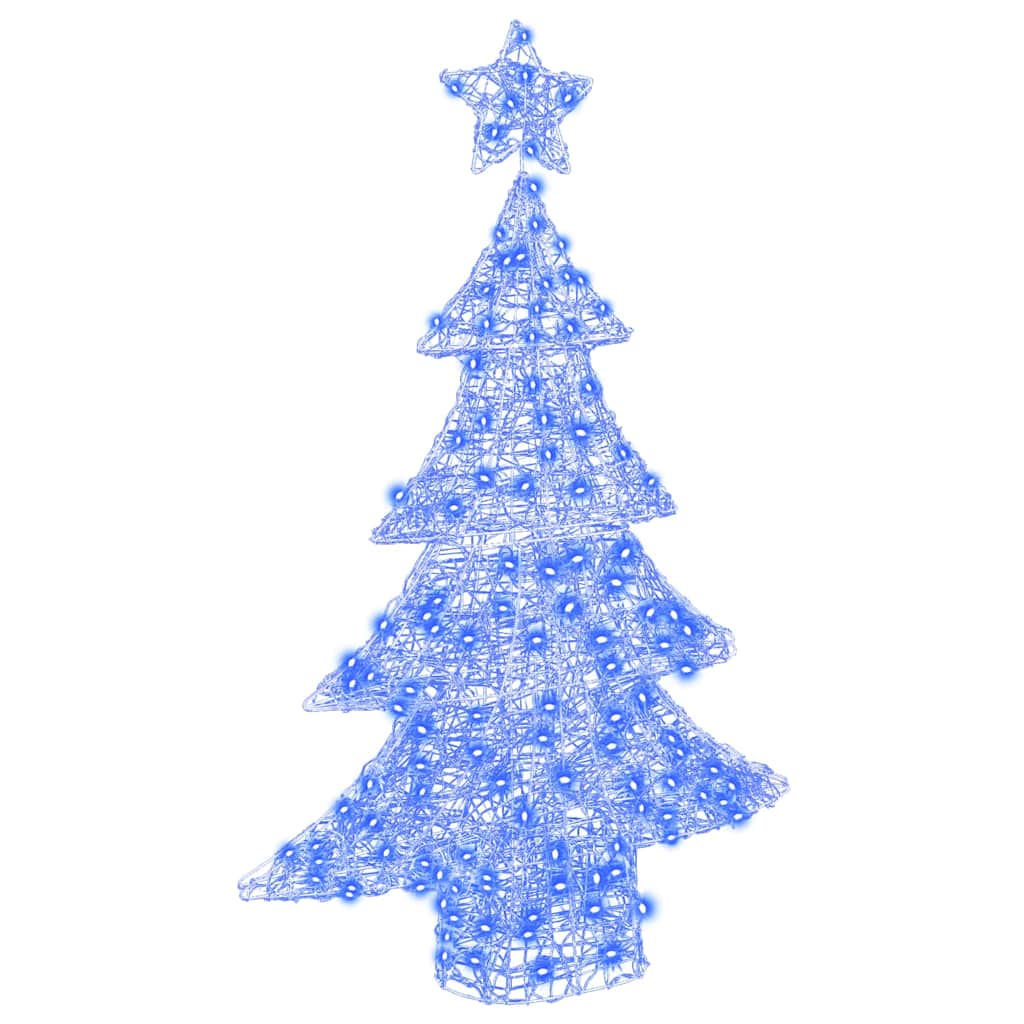 VidaXL Árbol de Navidad con 100 LED azul 120 cm acrílico