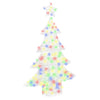 VidaXL Albero di Natale con 100 LED multicolori in acrilico da 120 cm