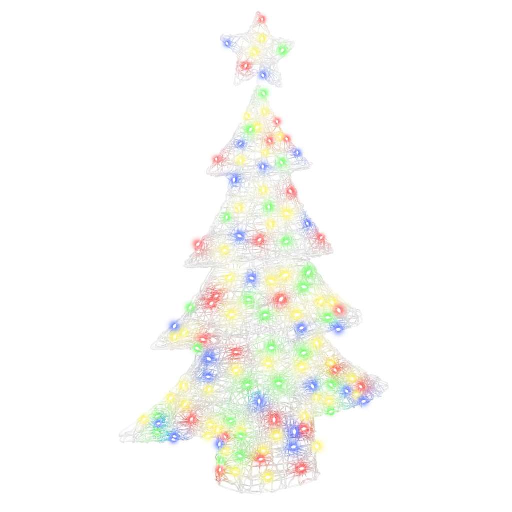 VidaXL Albero di Natale con 100 LED multicolori in acrilico da 120 cm