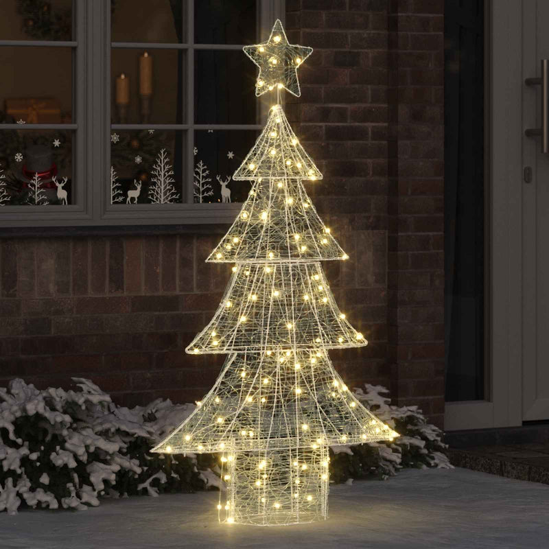 Vidaxx Árbol de Navidad con 160 LED blanco cálido 150 cm acrílico