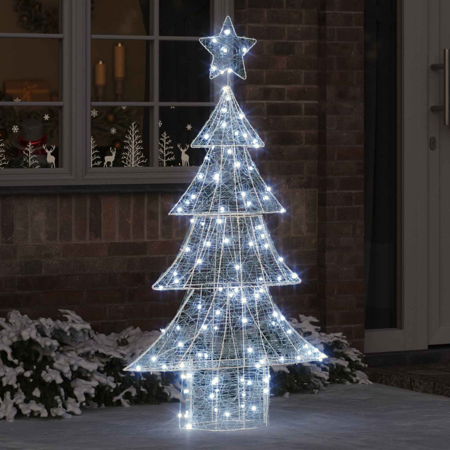 VidaXL Albero di Natale con 160 LED bianco freddo da 150 cm in acrilico