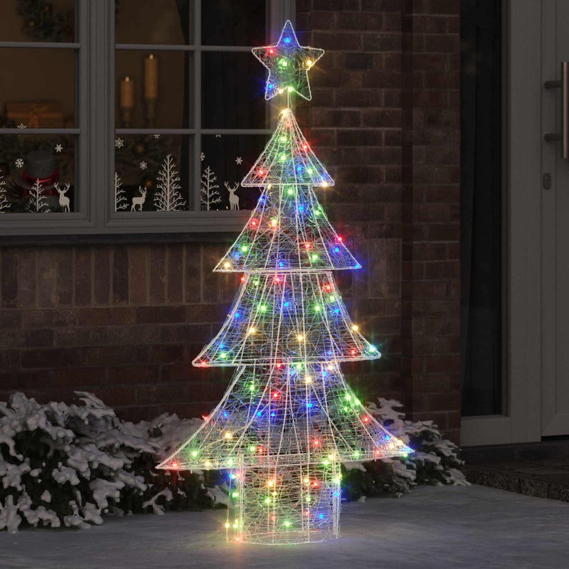 VidaXL Albero di Natale con 160 LED multicolori da 150 cm in acrilico