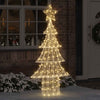 VidaXL Árbol de Navidad con 240 LED blanco cálido 150 cm acrílico
