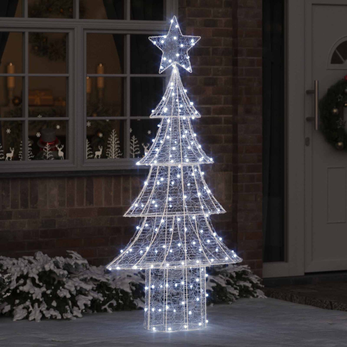 VidaXL Árbol de Navidad con 240 LED blanco frío 180 cm acrílico