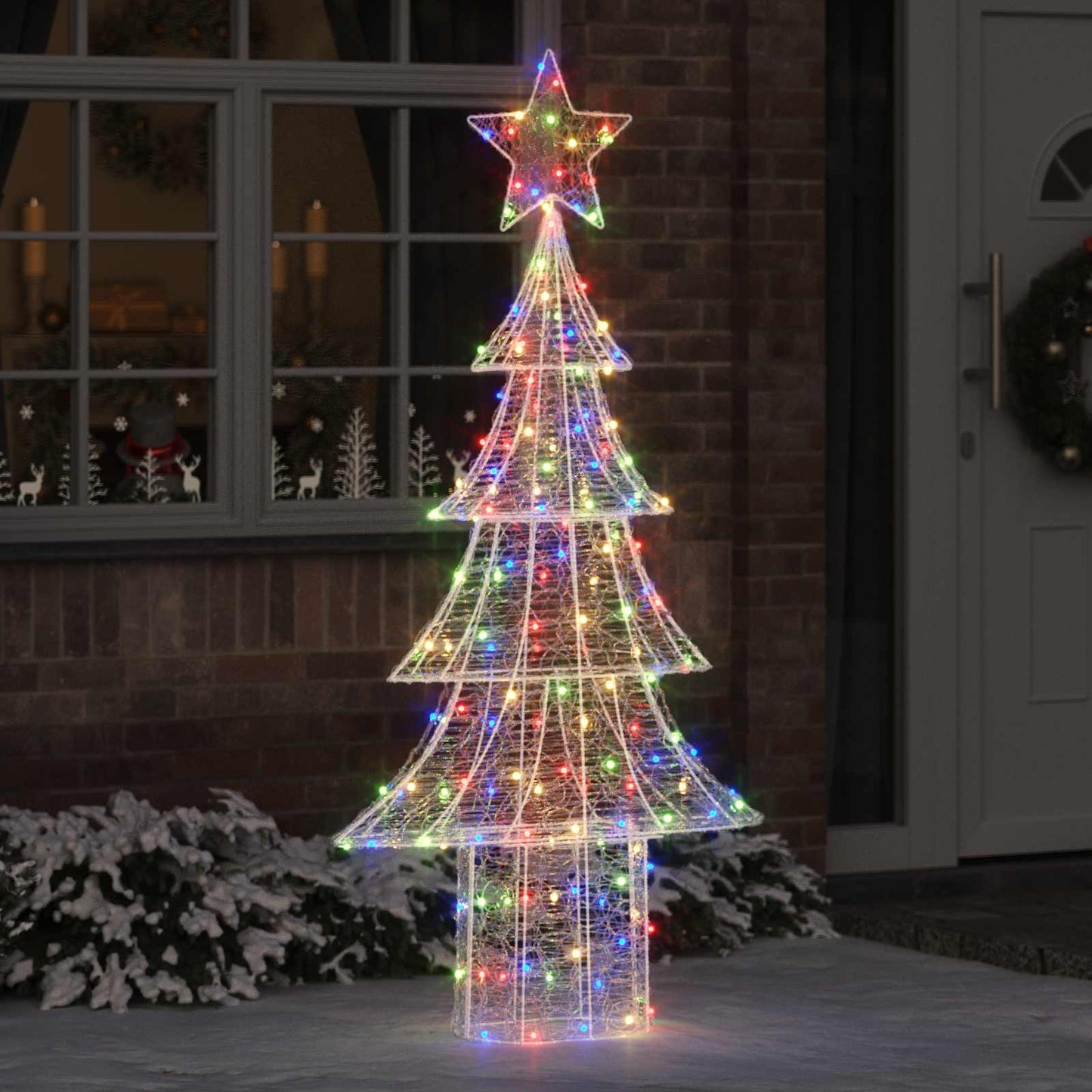 VidaXL Albero di Natale con 240 LED multicolori da 180 cm in acrilico
