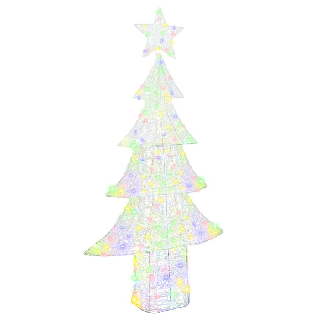 VidaXL Albero di Natale con 240 LED multicolori da 180 cm in acrilico