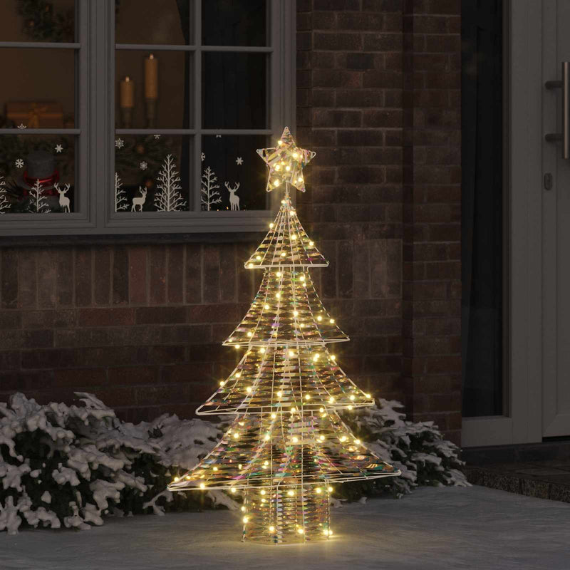 VidaXL Albero di Natale con 120 LED bianco caldo cappello da 120,5 cm
